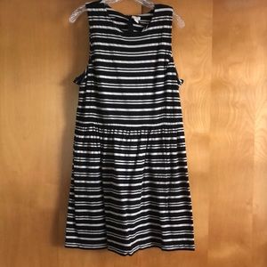Black and white stripped dress